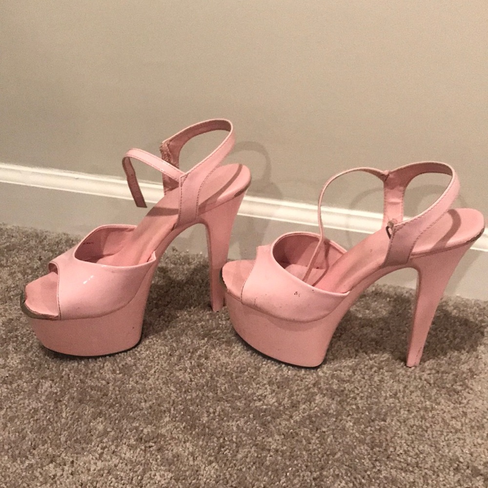 Well worn stilettos - pink